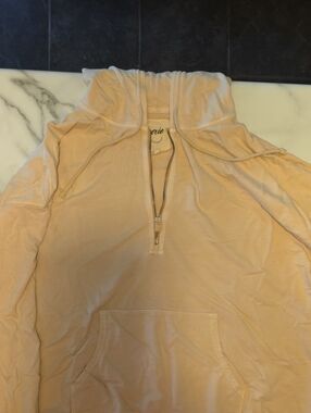 Women's oversized tan Zip-Up Hoodie